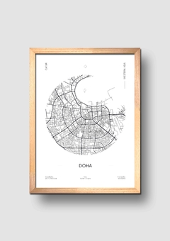 Cuadro Mapa Circular Doha - comprar online