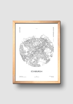 Cuadro Mapa Circular Edimburgo - comprar online