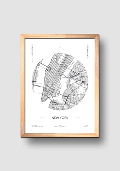 Cuadro Mapa Circular Nueva York - comprar online