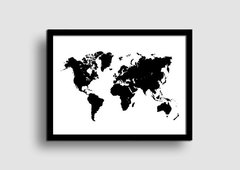 Cuadro Ilustración Mapa Mundo Horizontal en internet