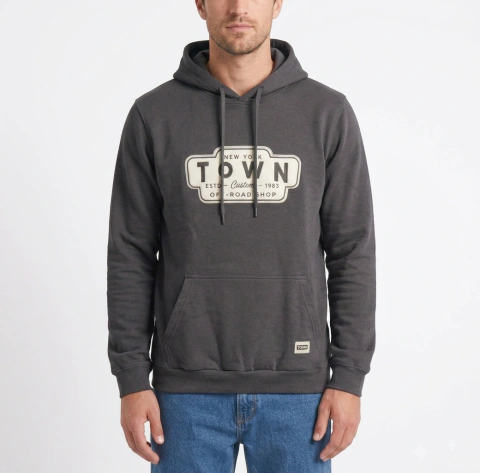 Hoodie TOWN gris