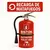 Recarga de matafuegos polvo ABC de 1 kg para autos , marca Biston, con texto de recarga de matafuegos