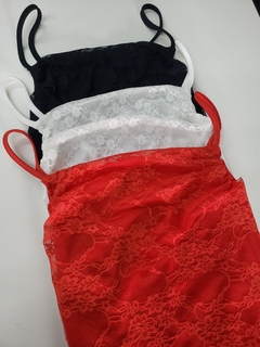 Vestido encaje tajo Art 50392 - comprar online