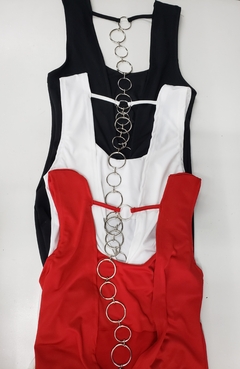 Vestido Microfibra Argollas Frunce Art 50389 - V Y V A I 