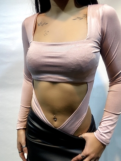 Body microf recortes m/larga Art 42186