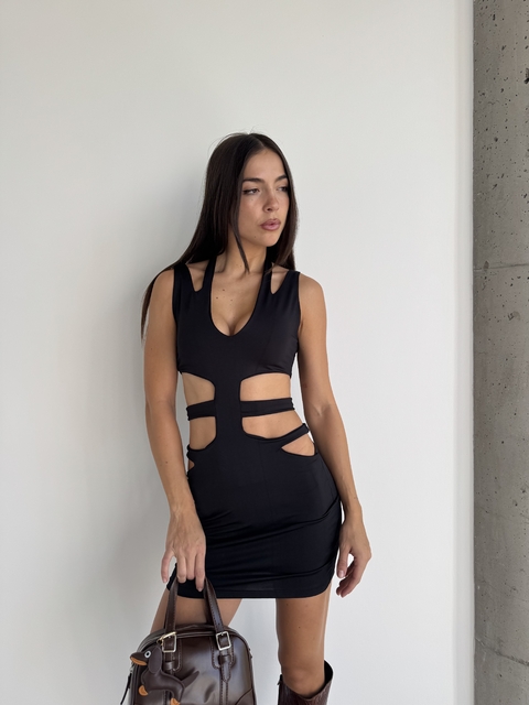 Vestido microf recortes Art 50328 - comprar online