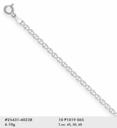 CADENA GUCCI FACETADO DE PLATA 925 45CM
