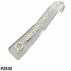 Pulsera de acero quirúrgico blanco