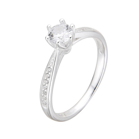 Anillo Solitario De COMPROMISO en Plata 925 - comprar online