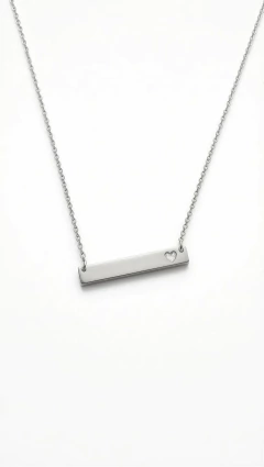 GARGANTILLA CON BARRA EN PLATA RODINADA - comprar online