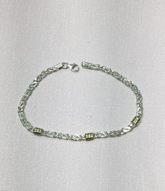 Pulsera de plata y oro - comprar online