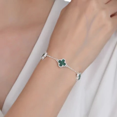 PULSERA DE FLORES EN PLATA 925 en internet