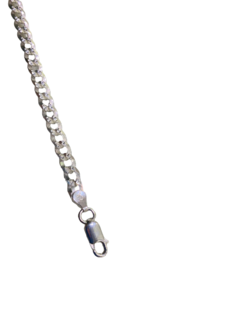 Pulsera de Plata 925 mod Groumet diamantada - comprar online
