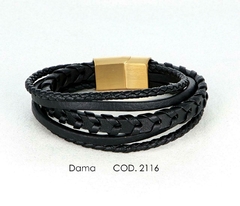 PULSERA DE CUERO Y ACERO