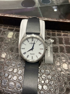 Reloj para hombre Citizen con correa de cuero con esfera blanca Eco-Drive BJ6520-15A en internet