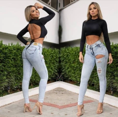 CROPPED DIVA MANGA LONGA