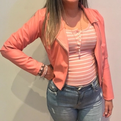 JAQUETA COURO FAKE