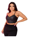 CROPPED COURO FAKE JULIETTE CORAÇÃO