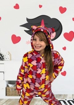 Pijama unicornio corazones