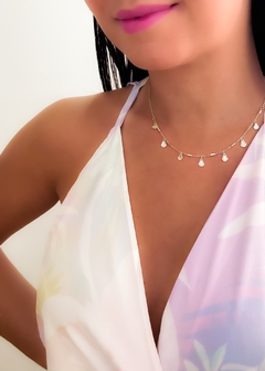 Choker Mini Conchas Prateado