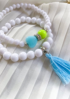 Pulseira Pompom Azul - comprar online
