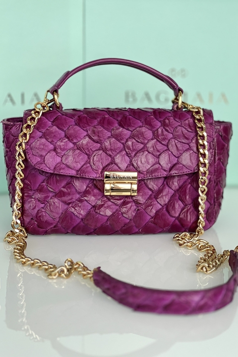 bolsa de pirarucu rosa