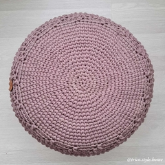 Puff Crochê Footstool Chocolate 50 x 35 cm