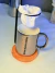 Caneca Cromo + coador de madeira