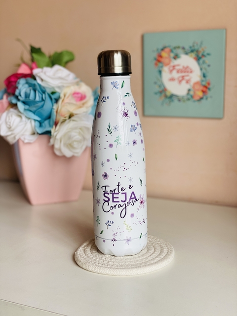 Garrafa térmica Seja forte e Corajosa