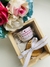 Kit Xícara Pink + Pires madeira pinus + caixa - comprar online