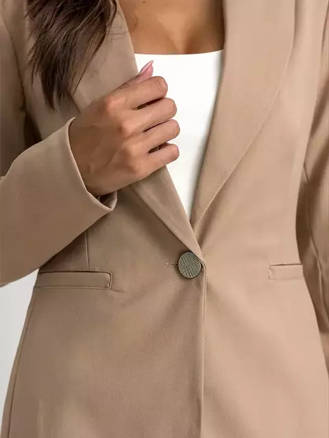 Blazer Alfaiataria Bege