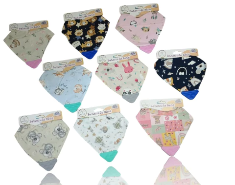 BABERO BANDANA CON MORDILLO ( X 6 UNIDADES )