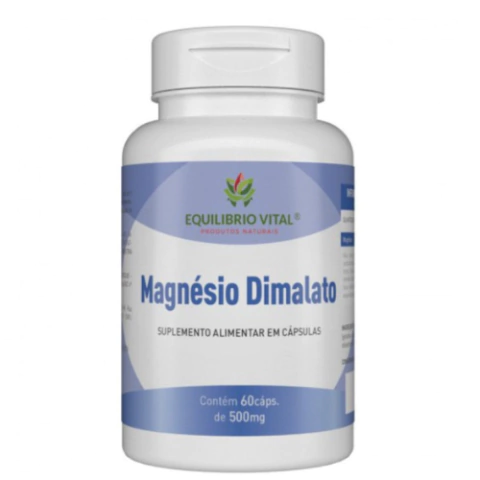 Magnésio Dimalato 60 Cápsulas 480mg Equilíbrio