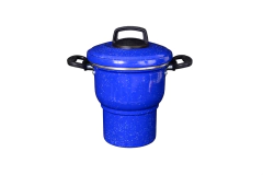 Cuscuzeiro de aluminio colorido 14cm - Laredu