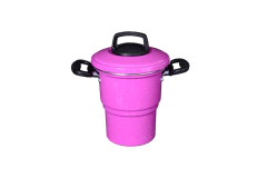 Cuscuzeiro de aluminio colorido 14cm