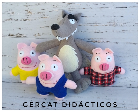 Muñecos cuenta cuantos - "Los tres chanchitos"