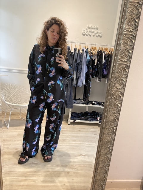 Pantalon Black Flower