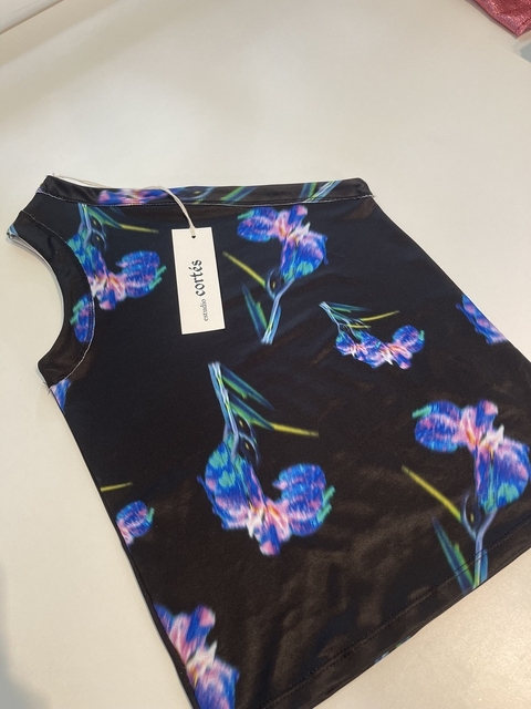 Top 1 Hombro Flores Black - comprar online