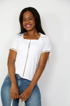 29672-BLUSA TRICOLINE IBIZA BRANCA COM RENDA