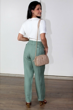 Imagem do 31173-CALÇA ALFAIATARIA LINEN FRESH GREEN
