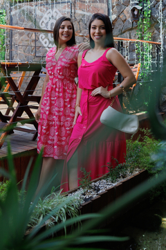 30558-VESTIDO MIDI NEW PINK COM BORDADO BRANCO - loja online