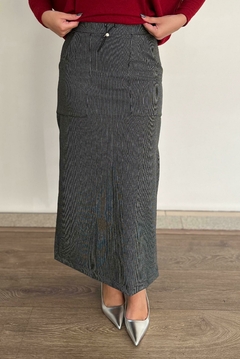30873-SAIA MIDI JAQUARD PRETO - comprar online