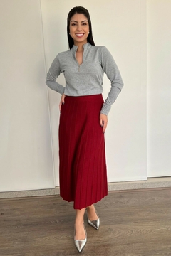 30851-SAIA MIDI TRICOT MODAL CHERRY