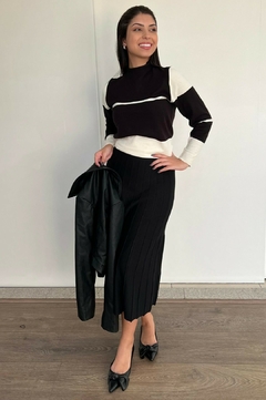 30850-SAIA MIDI TRICOT MODAL PRETA - loja online