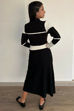 Imagem do 30850-SAIA MIDI TRICOT MODAL PRETA