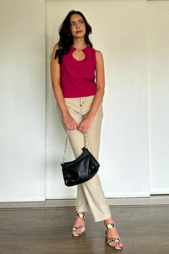 31191-BLUSA SENSORIALE MAGENTA - Loja Clara Assis