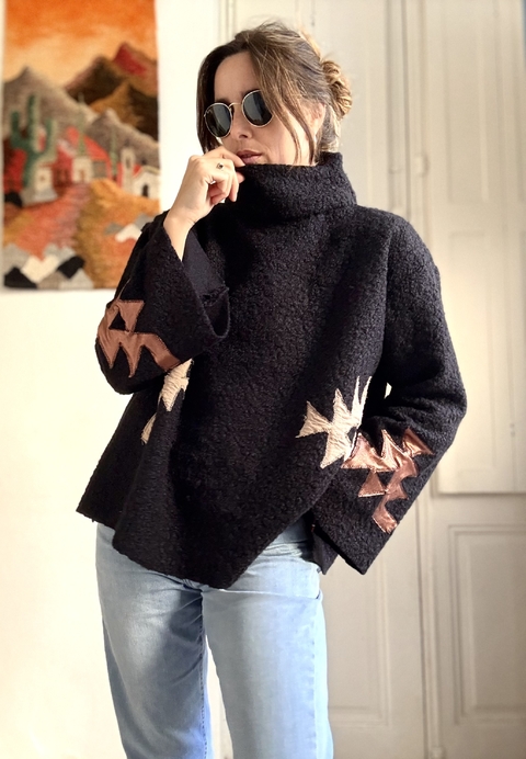 Buzo Navajo Patch Negro