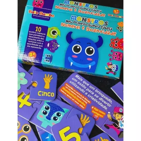 QUEBRA CABEÇA MONSTROS NUMERAL E QUANTIDADE