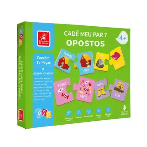 COLECAO POP - QUEBRA CABEÇA PARES OPOSTOS