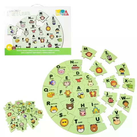 QUEBRA CABEÇA ALFABETO CARACOL